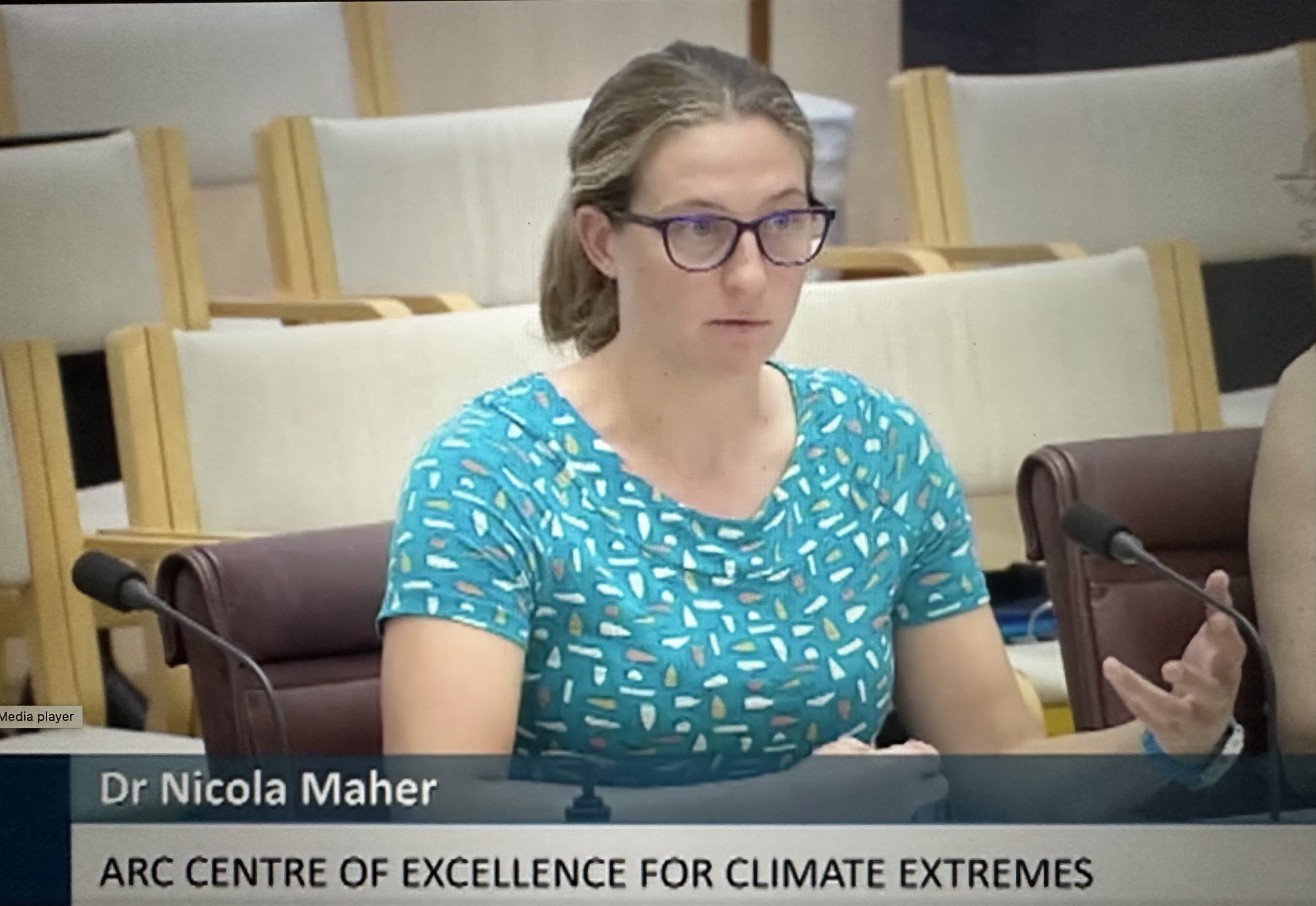 Climate Change Amendment Bill 2023: Dr. Nicola Maher represents young climate scientists at the Australian Parliament