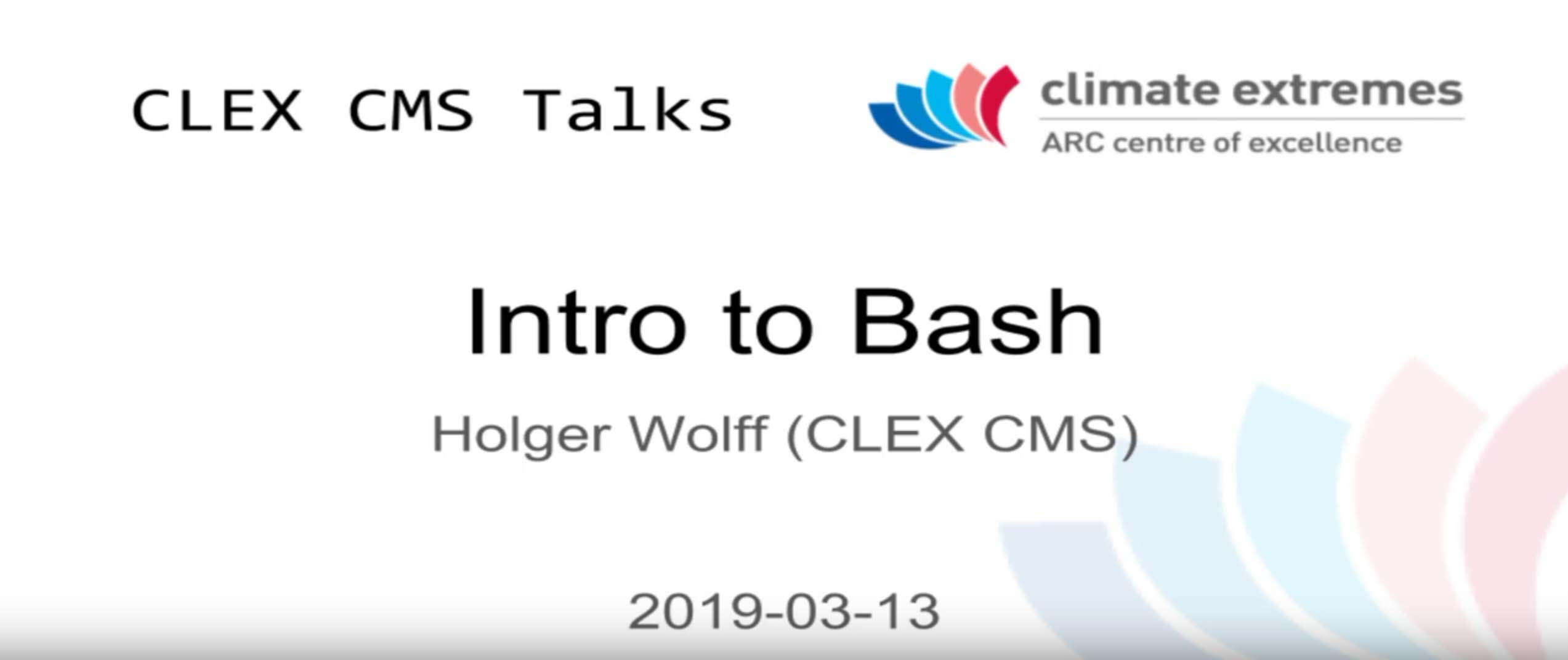 CMS talks: Introduction to Bash – Part 1
