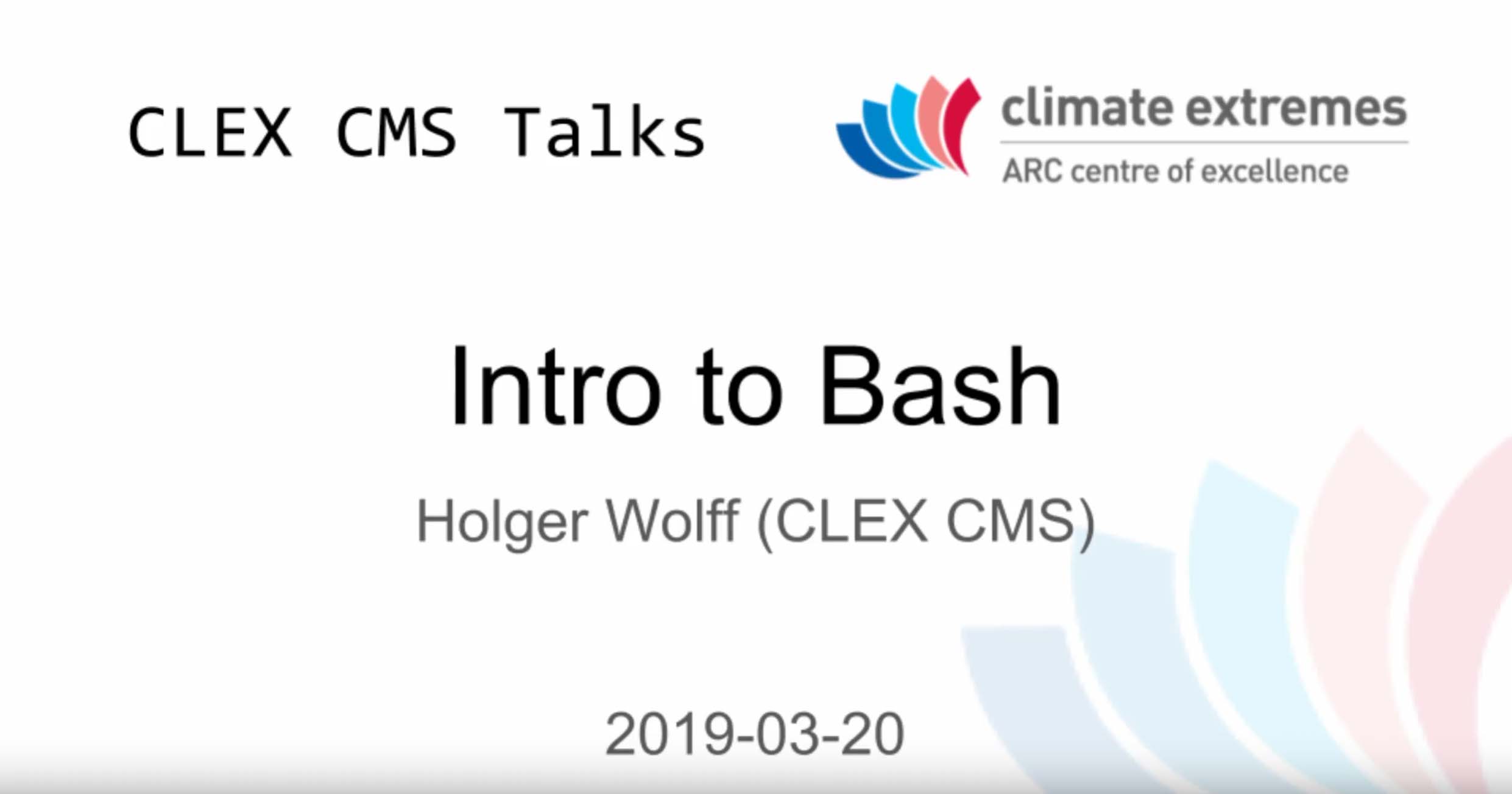 CMS talks: Introduction to Bash – Part 2