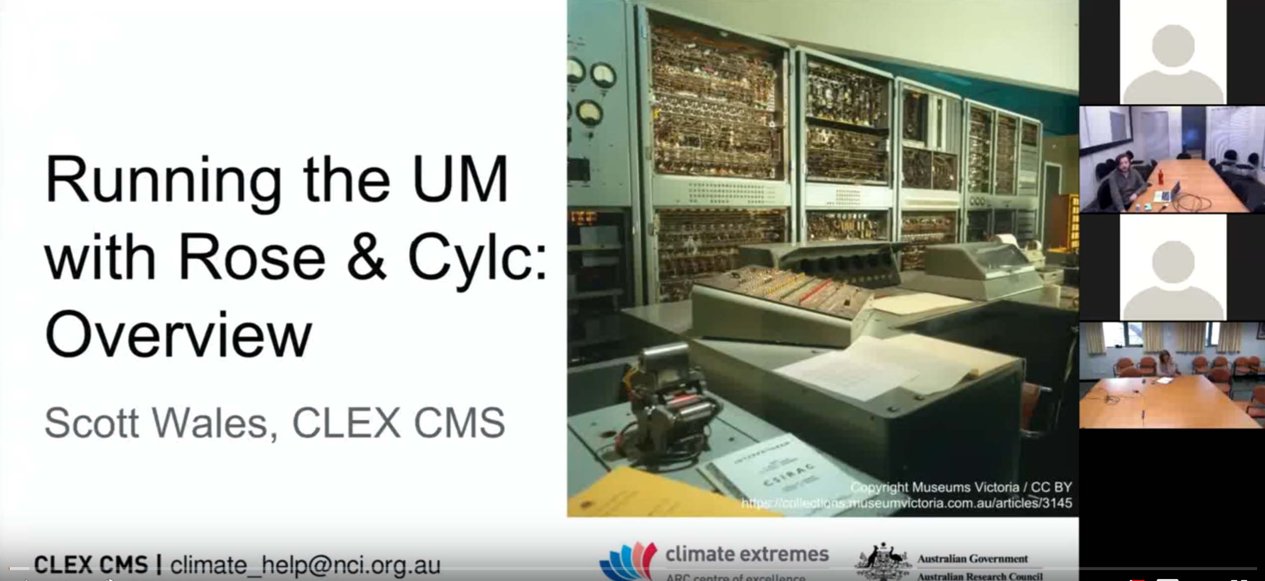 CMS training – running the UM with Rose and Cylc overview