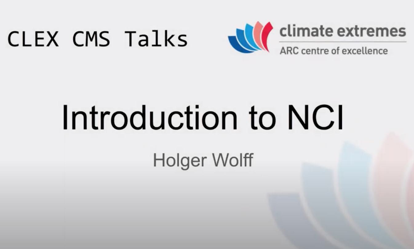 CMS talks: Introduction to NCI