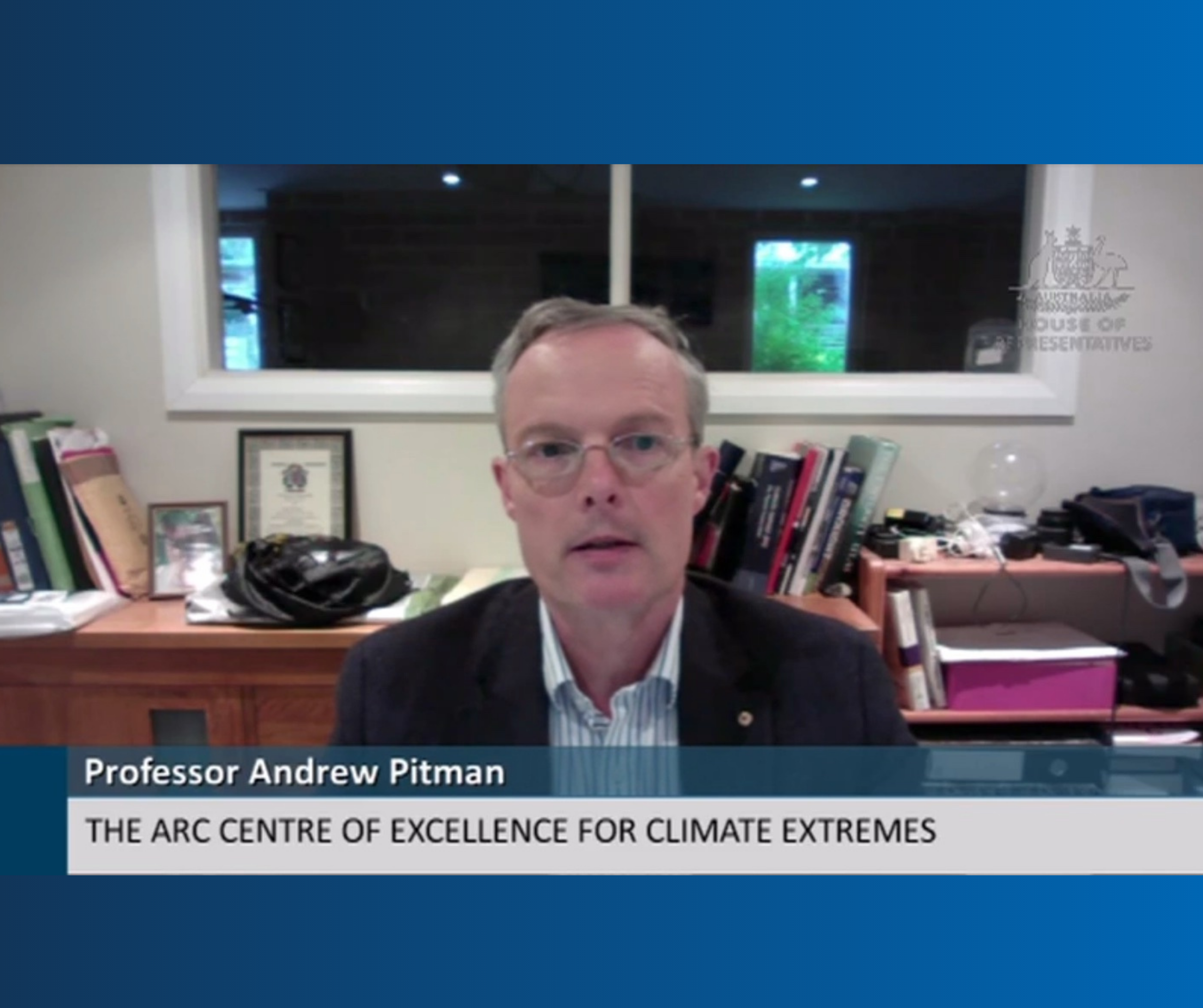 Professor Andy Pitman speaks to the Australian Parliament on severe weather and roads