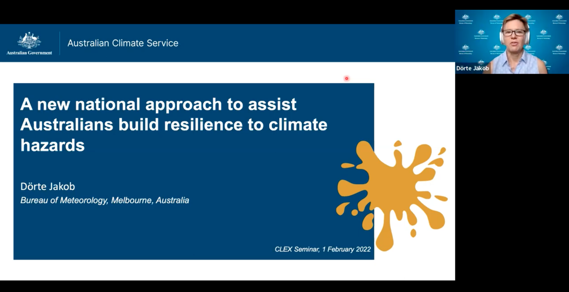 A new national approach to assist Australians to build resilience to climate hazards: Dr Dörte Jakob